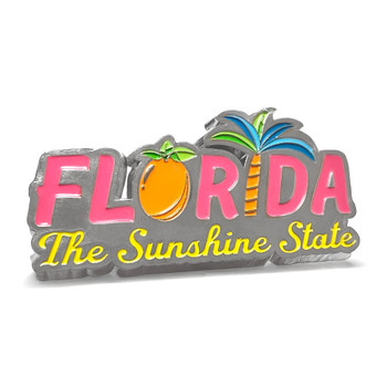 5297 Metal Florida Magnet Pink