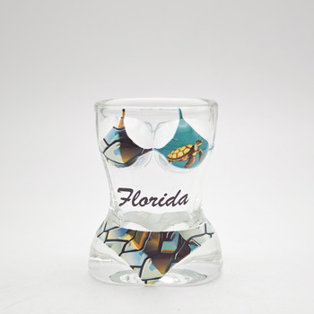 27 Glass Bathing Suit Shot Glass Turtle FL