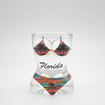 29 Glass Bathing Suit Shot Glass PalmFL