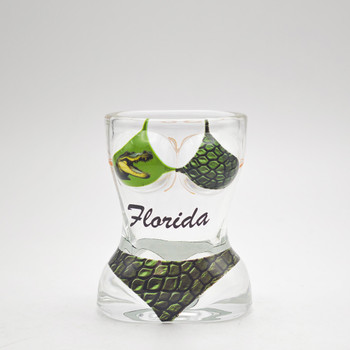 30 Glass Bathing Suit Shot Glass Gator FL