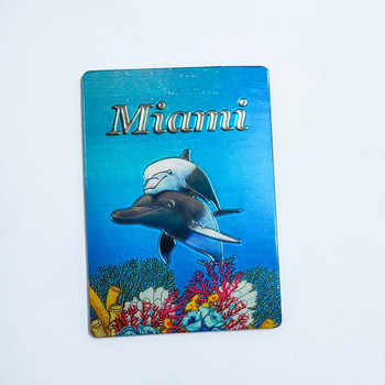 Dolphin Foil Magnet Plain Miami