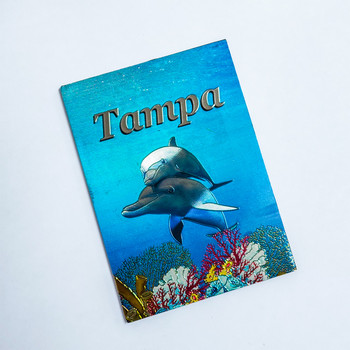 Dolphin Foil Magnet Plain Tampa