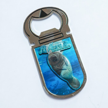 Manatee Foil Bottle Opener Magnet Fort Myers