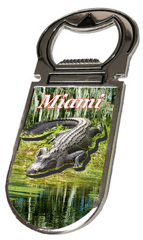 Gator Foil Bottle Opener Magnet Miami