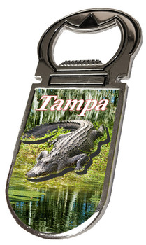 Gator Foil Bottle Opener Magnet Tampa