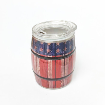 1152 Metal Barrel Shot Glass USA