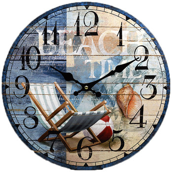 Beach Chair Wood Clock 13"X 13"