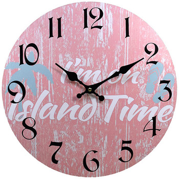Island Time Wood Clock 13"X 13"