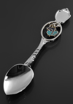 Shield Emblem w/ Dolphin Dangle Spoon 4 1/2? Shield Emblem w/ Dolphin Dangle Spoon 4 1/2?
