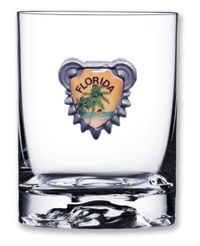 Square Shot Glass w/ Shield Emblem 2 1/2?