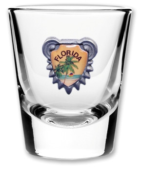 Shot Glass w/Shield Emblem 2 1/4?