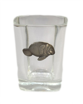Manatee Square Shot Glass 2 1/2?