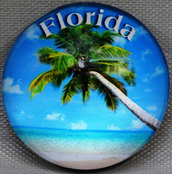 Florida Palm TreeGlass Magnet  50mm
