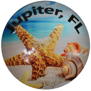 Jupiter, FL Shells Glass Magnet 50mm