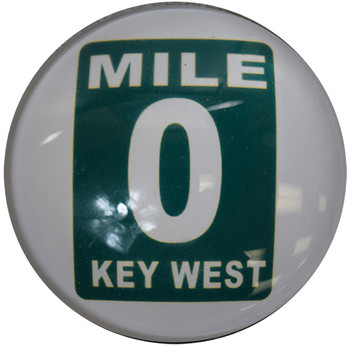 Key West 0 Mile  Glass Magnet 50mm