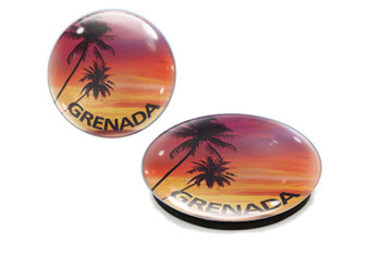 Grenada Orange Beach G1000-94 Glass Magnet 50mm