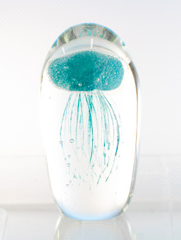 Glass Jellyfish 6 1/2? Blue
