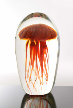 Glass Jellyfish 6 1/2?Red