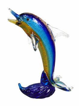 Glass Dolphin Stand 8"
