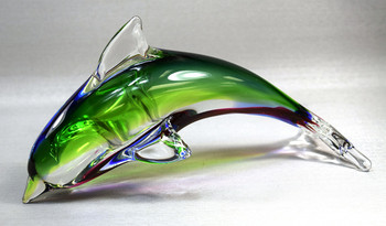 Glass Dolphin 9"