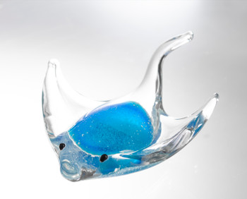 Glass Stingray Blue 5"