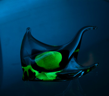 Glass Stingray Brown 5"