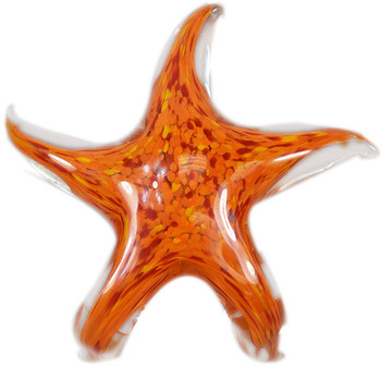Glass Starfish Orange 6"