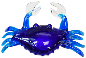 Glass Blue Crab 7 1/2"