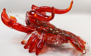 Glass Lobster 7" Red