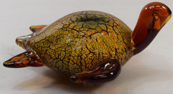 Glass Turtle Brown 6"