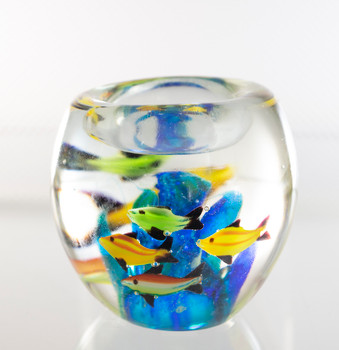 Glass Fish Tea Light Holder  3 1/2?