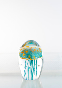 Blue/Orange Glass Jellyfish 3 1/2?