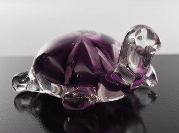 Glass Turtle Purple 5 1/2"