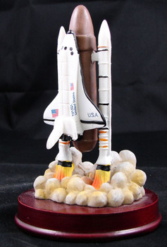 Shuttle Figurine On Wood Base 5 1/4"