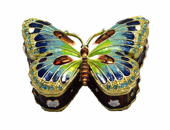 Jeweled Butterfly Box 3"