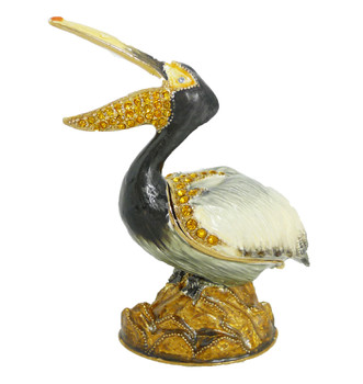 Jeweled "Pelican" Box 4 1/2"