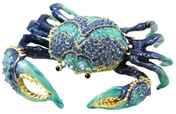 Jeweled "Blue Crab" Box 4"