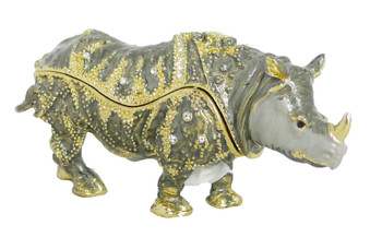 Jeweled "Rhino" Box 3 1/2"