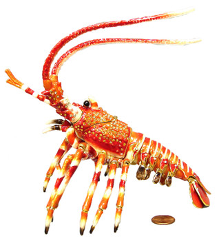 Jeweled "Lobster" Box (Articulated) 7"