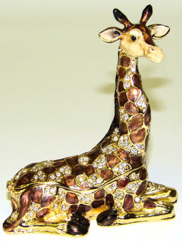 Jeweled "Sitting Giraffe" Box 3"