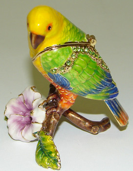 Jeweled "Parrot" Box 3"