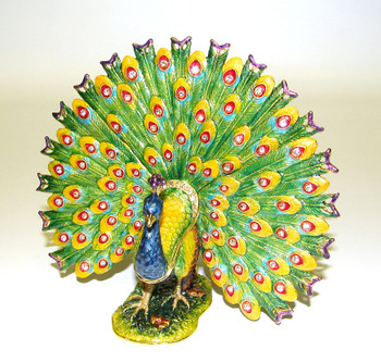 Jeweled "Peacock" Box 5"