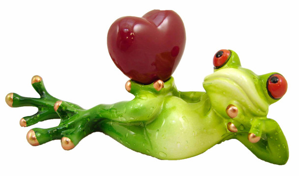 Green Frog w/ Heart 6"