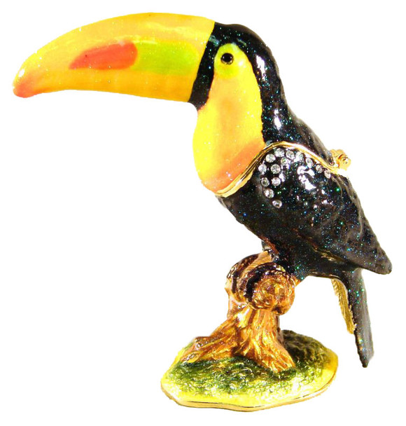 Jeweled "Toucan" Box 3 1/2"