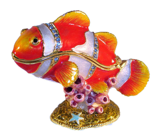 Jeweled "Clown Fish" Box 2 1/2"
