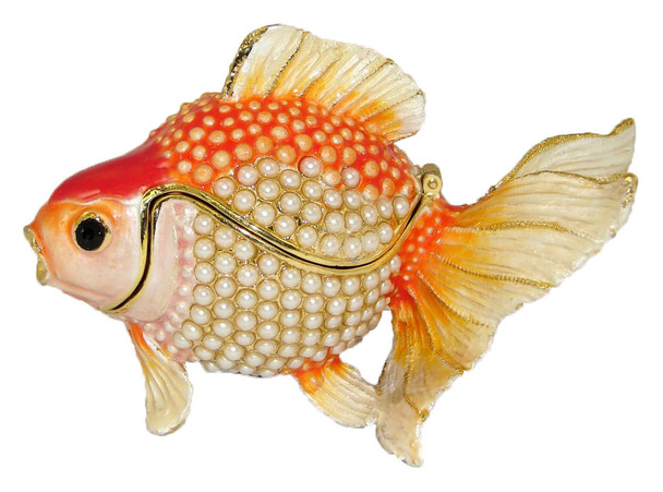 Jeweled "Koi" Box 3 1/2"