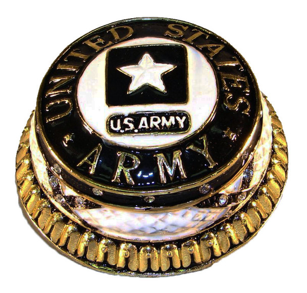 Jeweled "Army" Box 2 3/4"