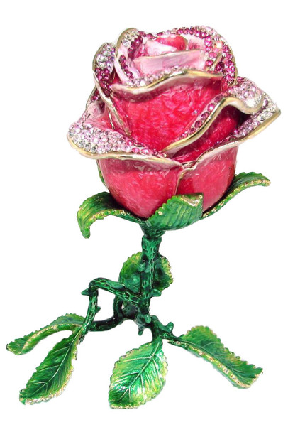 Jeweled "Rose" Box 5 1/2"