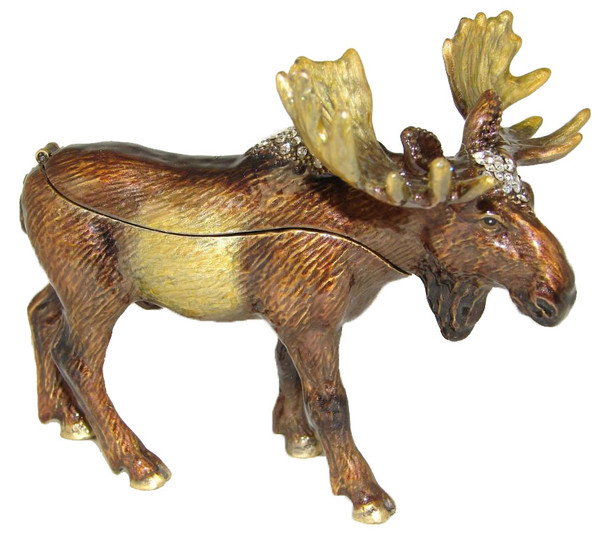 Jeweled "Moose" Box 4"