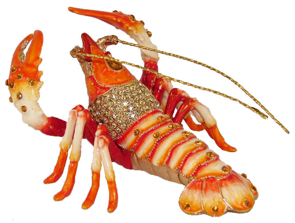 Jeweled "Lobster" Box  4 1/2"